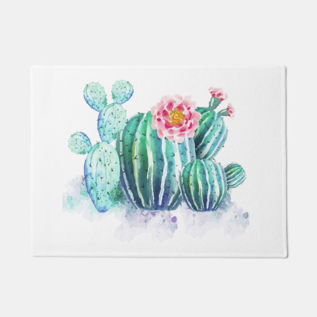 Cactus Painted Fußmatte (Vorderseite)