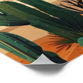 Cactus Panoramic Wüste Landschaft Poster (Ecke)