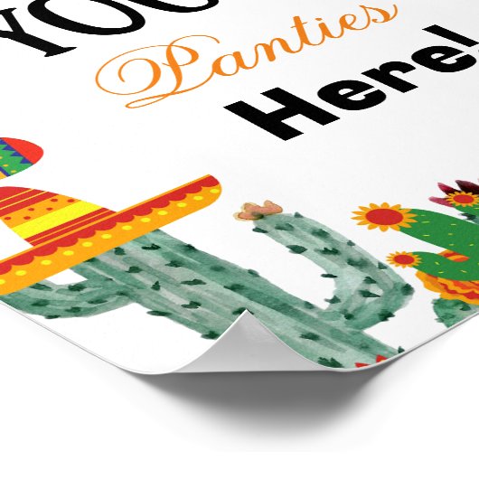 Cactus Panties Drop Junggeselinnen-Abschied Game S Poster (Ecke)