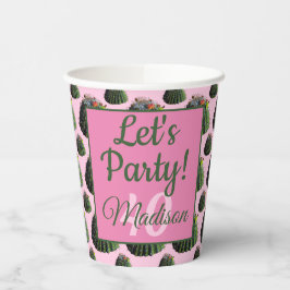 Cactus Paper Cups - Optionale Personalisierung Pappbecher