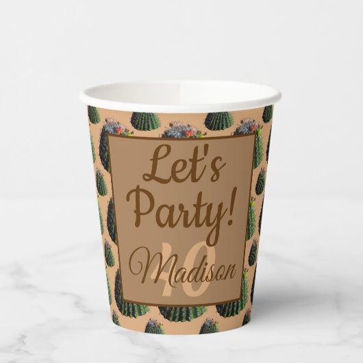 Cactus Paper Cups Pappbecher (Links)