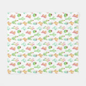 Cactus Pastel Wasserfarbmuster Fleecedecke (Vorderseite (Horizontal))