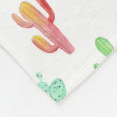 Cactus Pastel Wasserfarbmuster Fleecedecke (Ecke)
