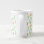 Cactus Pastel Wasserfarbmuster Jumbo-Tasse (Rückseite)