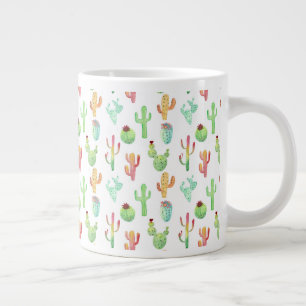 Cactus Pastel Wasserfarbmuster Jumbo-Tasse