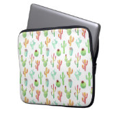 Cactus Pastel Wasserfarbmuster Laptopschutzhülle (Vorderseite Links)