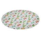 Cactus Pastel Wasserfarbmuster Schneidebrett (Ecke)