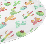 Cactus Pastel Wasserfarbmuster Schneidebrett (Ecke)