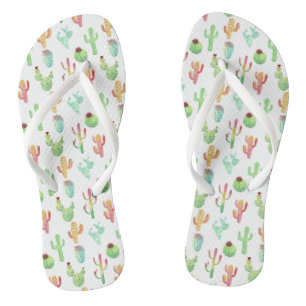 Cactus Pastel Watercolor-Muster Badesandalen
