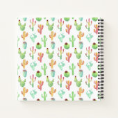 Cactus Pastel Watercolor-Muster Notizbuch (Rückseite)