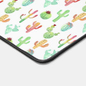 Cactus Pastel Watercolor-Muster Schreibtischunterlage (Ecke)