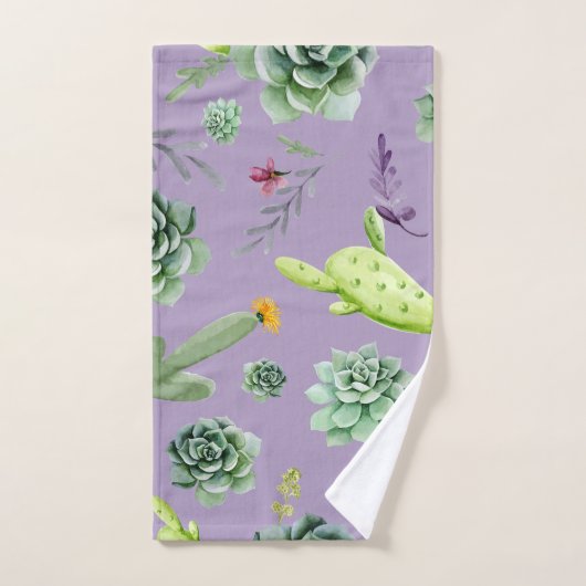 Cactus Pattern 7 Badhandtuch Set (Handtuch)