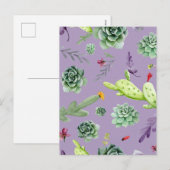 Cactus Pattern 7 Feiertagspostkarte (Vorne/Hinten)