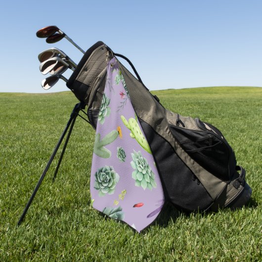 Cactus Pattern 7 Golfhandtuch (Gras)
