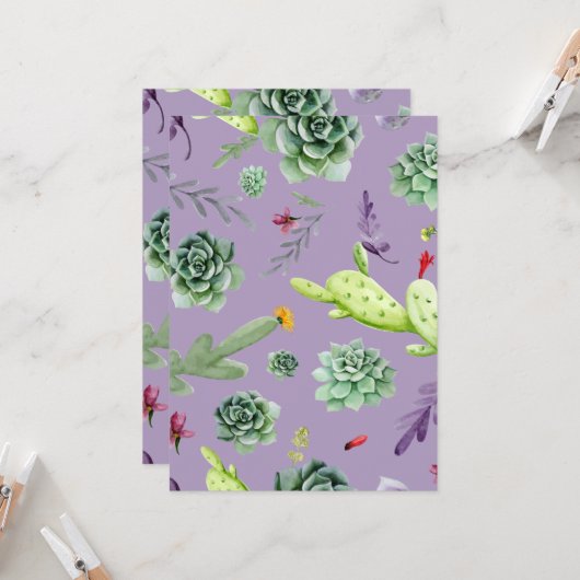 Cactus Pattern 7 Karte (Vorderseite/Rückseite Beispiel)