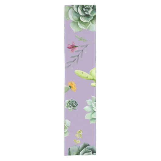 Cactus Pattern 7 Kurzer Tischläufer (Vorderseite)