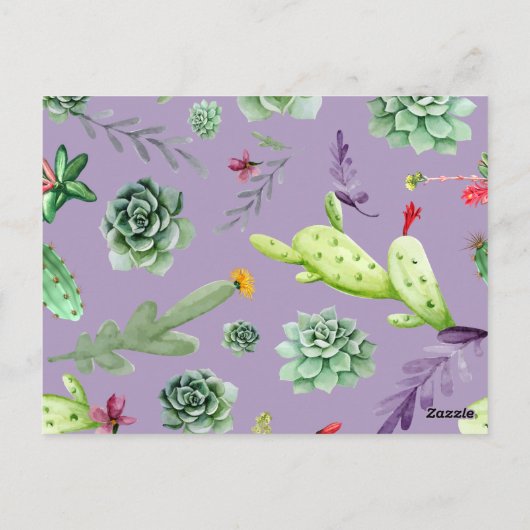 Cactus Pattern 7 Postkarte (Rückseite)