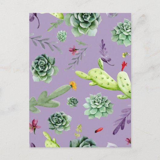 Cactus Pattern 7 Postkarte (Vorderseite)
