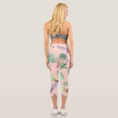 Cactus Pattern 8 Capri Leggings (Rückseite)