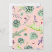 Cactus Pattern 8 Dankeskarte (Rückseite)