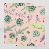 Cactus Pattern 8 Dankeskarte (Vorne/Hinten)