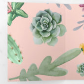Cactus Pattern 8 Dreifach Gefaltete Urlaubskarte (Innen Erste Seite)