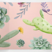 Cactus Pattern 8 Dreifach Gefaltete Urlaubskarte (Innenseite Mitte)