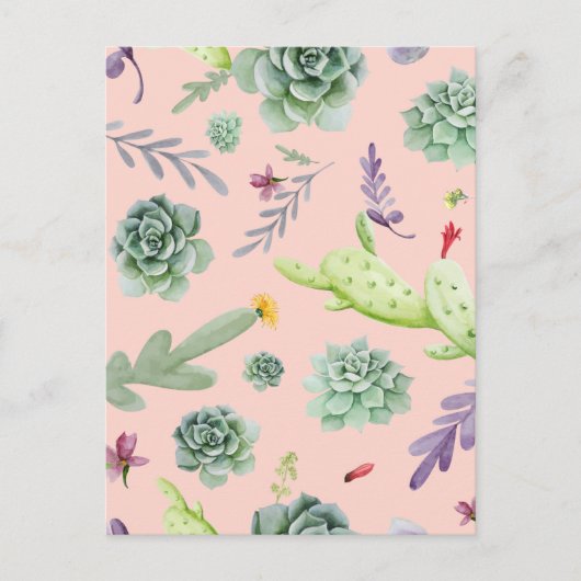 Cactus Pattern 8 Feiertagspostkarte (Vorderseite)