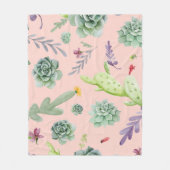 Cactus Pattern 8 Fleecedecke (Vorderseite)