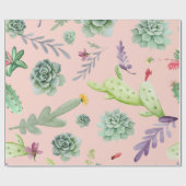 Cactus Pattern 8 Geschenkpapier (Flach)