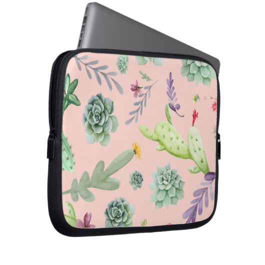 Cactus Pattern 8 Laptopschutzhülle (Vorne Rechts)