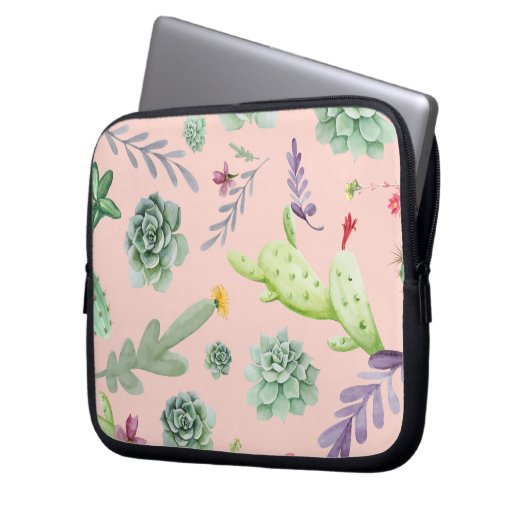 Cactus Pattern 8 Laptopschutzhülle (Vorderseite Links)