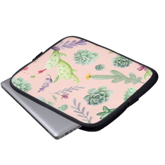 Cactus Pattern 8 Laptopschutzhülle (Vorne Knopf)