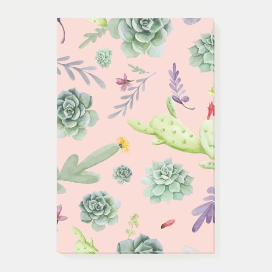 Cactus Pattern 8 Post-it Klebezettel (Vorderseite)