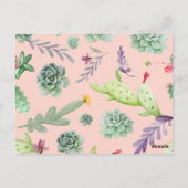 Cactus Pattern 8 Postkarte (Rückseite)