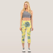 Cactus Pattern 9 Capri Leggings (Vorderseite)