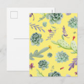 Cactus Pattern 9 Feiertagspostkarte (Vorne/Hinten)