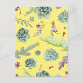 Cactus Pattern 9 Feiertagspostkarte (Vorderseite)
