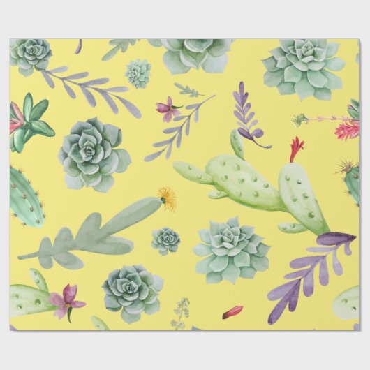 Cactus Pattern 9 Geschenkpapier (Flach)