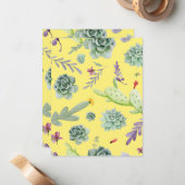 Cactus Pattern 9 Mitteilungskarte (Vorderseite/Rückseite Beispiel)
