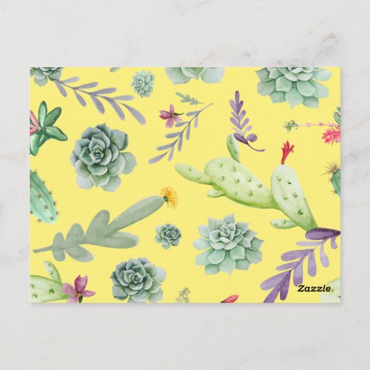 Cactus Pattern 9 Postkarte (Rückseite)