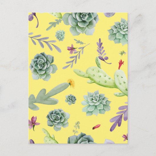 Cactus Pattern 9 Postkarte (Vorderseite)
