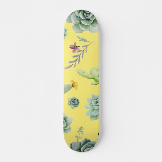 Cactus Pattern 9 Skateboard (Vorne)