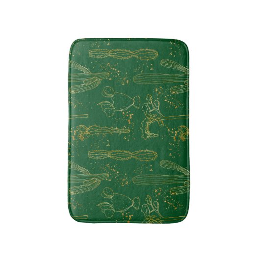 Cactus Pattern Badematte (Vorderseite Vertikal)