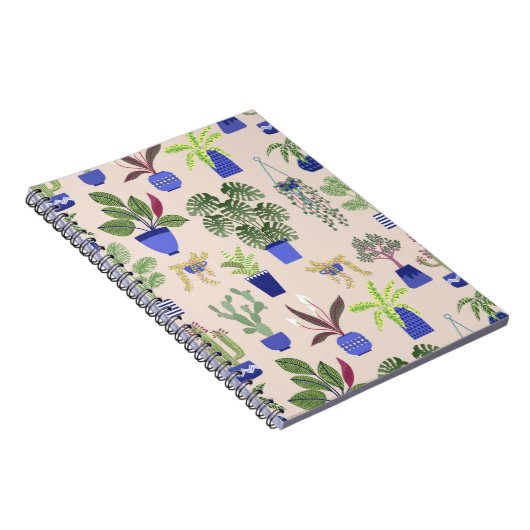 Cactus Pattern Blush Pink Notizblock (Rechte Seite)