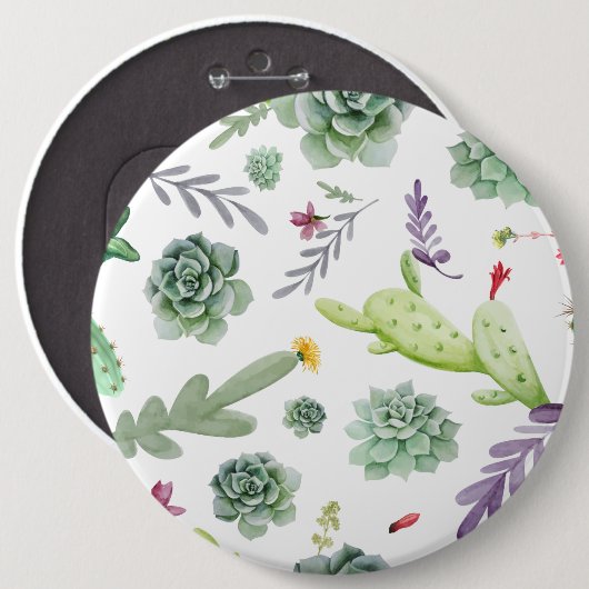 Cactus Pattern Button (Vorne & Hinten)