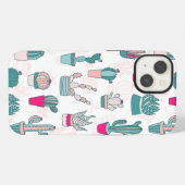 Cactus Pattern Case Mate Trendy Pink House Pflanze iPhone Hülle (Rückseite (Horizontal))