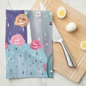 Cactus Pattern Colorful Watercolor Geschirrtuch (Viertel Falte)