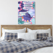 Cactus Pattern Colorful Watercolor Leinwanddruck (Insitu (Schlafzimmer))