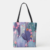 Cactus Pattern Colorful Watercolor Tasche (Rückseite)